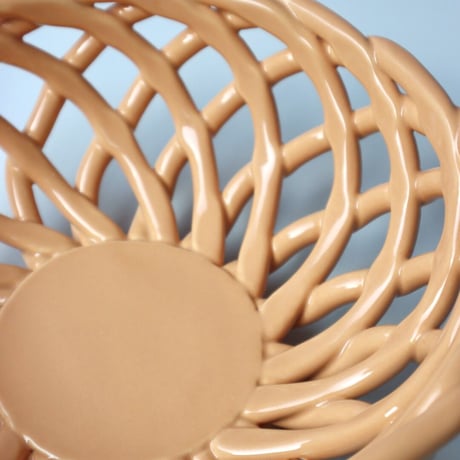 "OCTAEVO" Sicilia Ceramic Basket Small - tangerine -