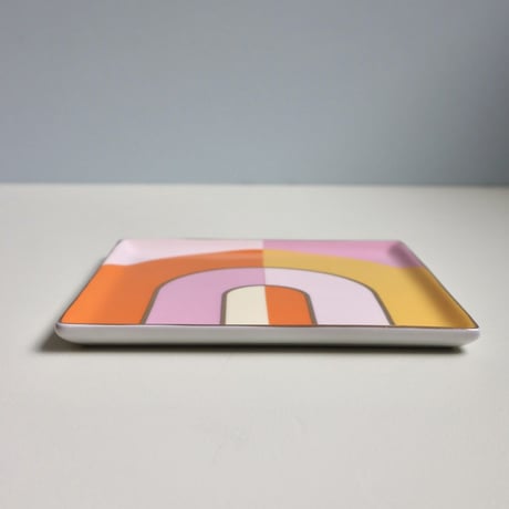 "OCTAEVO" Ceramic Tray - Riviera Arch orange  -