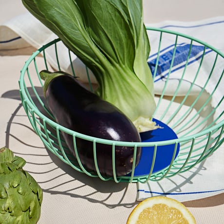 "OCTAEVO" Iris Wire Basket Large - mint/blue -