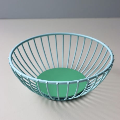 "OCTAEVO" Iris Wire Basket Small - light blue/green -