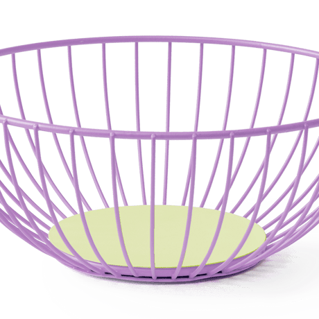 "OCTAEVO" Iris Wire Basket Large - lilac/lime -