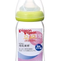 母乳喂养婴儿奶瓶，耐热玻璃杯，160mL，1浅绿色