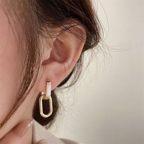 2way chain ピアス