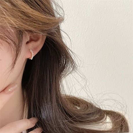 thin pearl ピアス　イヤリング