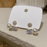 zirconia pearl ピアス