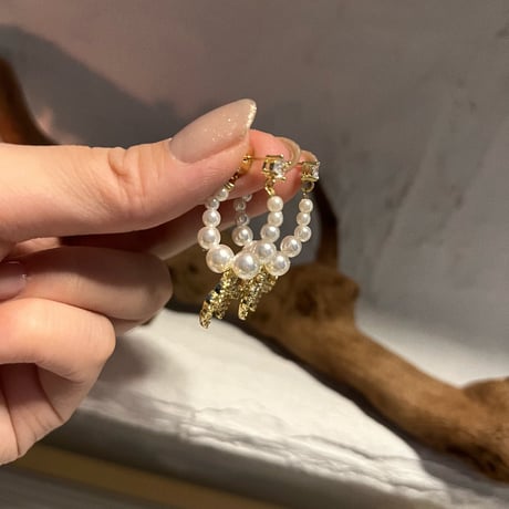 ribbon ピアス イヤリング