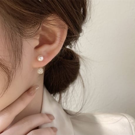 パール ボール ピアス