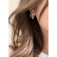 Triple Layered ピアス イヤリング
