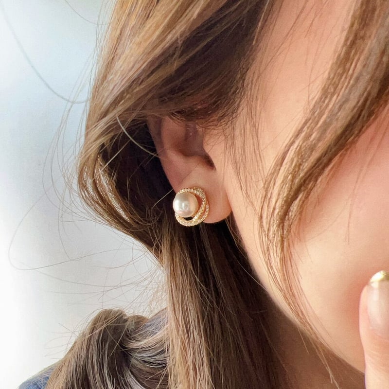 pearl roll ピアス イヤリング | Cattlya