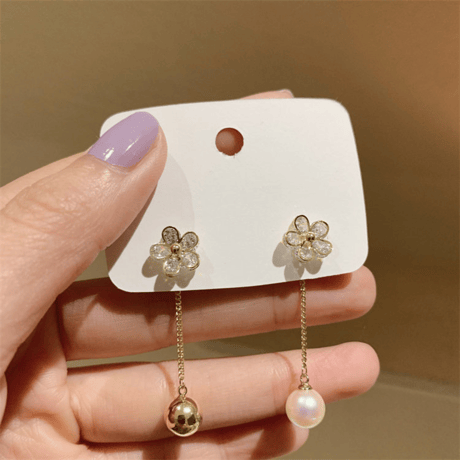 Flower ball ピアス