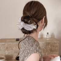 Sheer Glitterヘアゴム