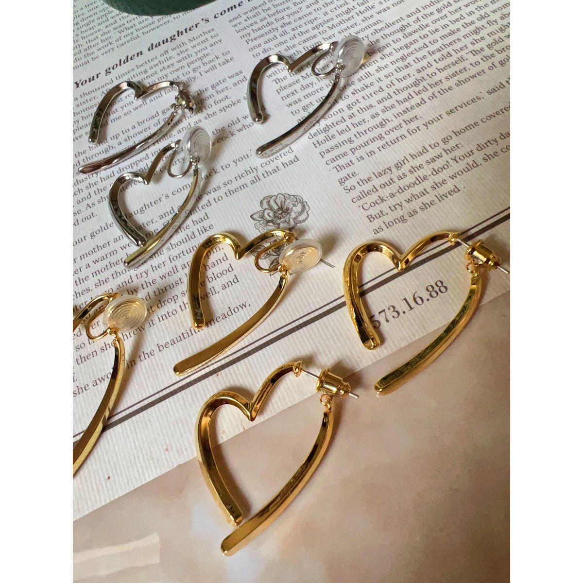 HM ピアス シルバー ハート ドリッタンビール