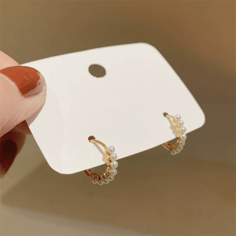 thin pearl ピアス　イヤリング