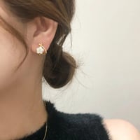 Flower cross ピアス　イヤリング
