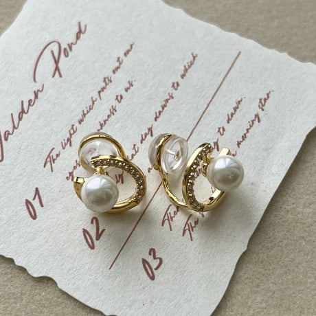 round Pearl イヤリング