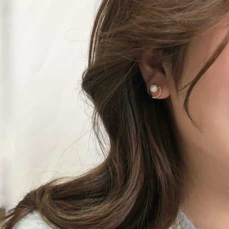 round Pearl イヤリング