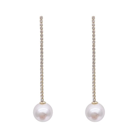 long pearl ピアス