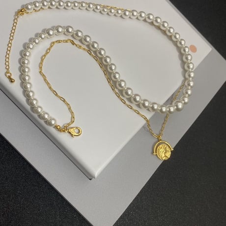 pearl coin ネックレス