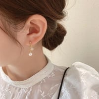 mirror ball pearl ピアス