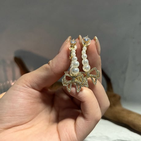 ribbon ピアス イヤリング
