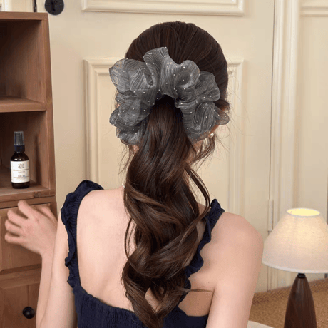 Sheer Glitterヘアゴム