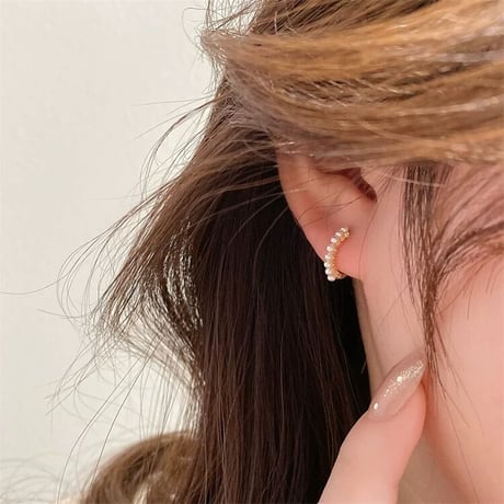 thin pearl ピアス　イヤリング