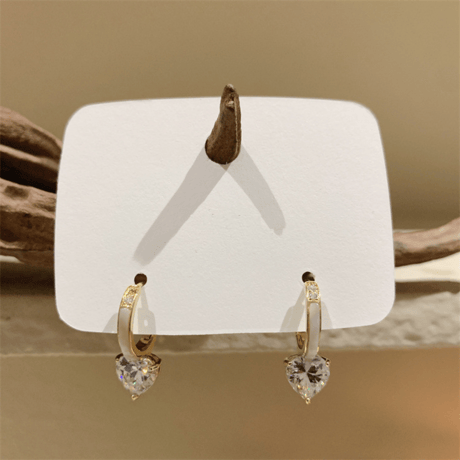 Heart zirconia ピアス