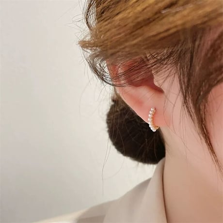 thin pearl ピアス　イヤリング