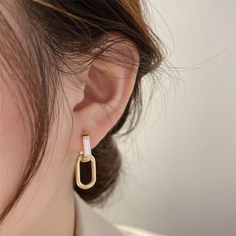 2way chain ピアス