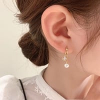 mirror ball pearl ピアス