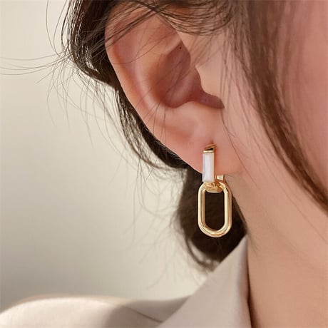 2way chain ピアス
