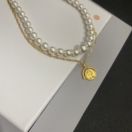pearl coin ネックレス