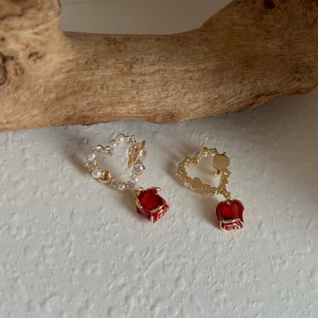 Rose Heart ピアス イヤリング