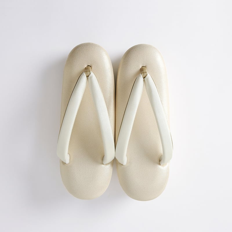 ゆみ様 専用 草履 ゴールド ふくれ織 草履 バッグ セット ホワイト