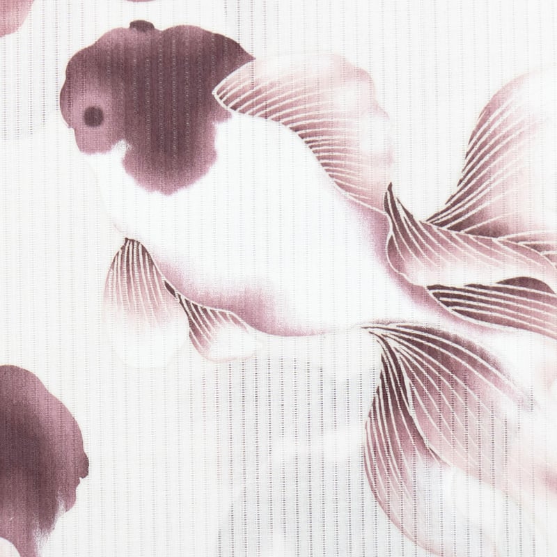 反物】金魚 くすみモカ｜優華壇ゆかた・夏着物｜井登美 | きもの