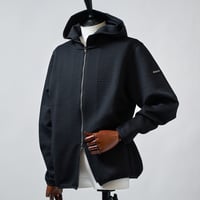 MOCO [ 21-5252910 ] 凸凹ｽﾄﾚｯﾁﾀﾞﾝﾎﾞｰﾙ【ﾌﾙZIPﾌｰﾃﾞｨー】- ﾌﾞﾗｯｸ(19)