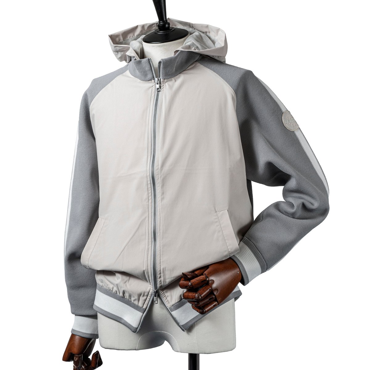 MOCO [ 21-3241210 ] ｳｰﾘｰﾎﾟﾘ×ﾐﾉﾃｯｸ【長袖前開きﾆｯﾄﾌｰﾃﾞｨ 