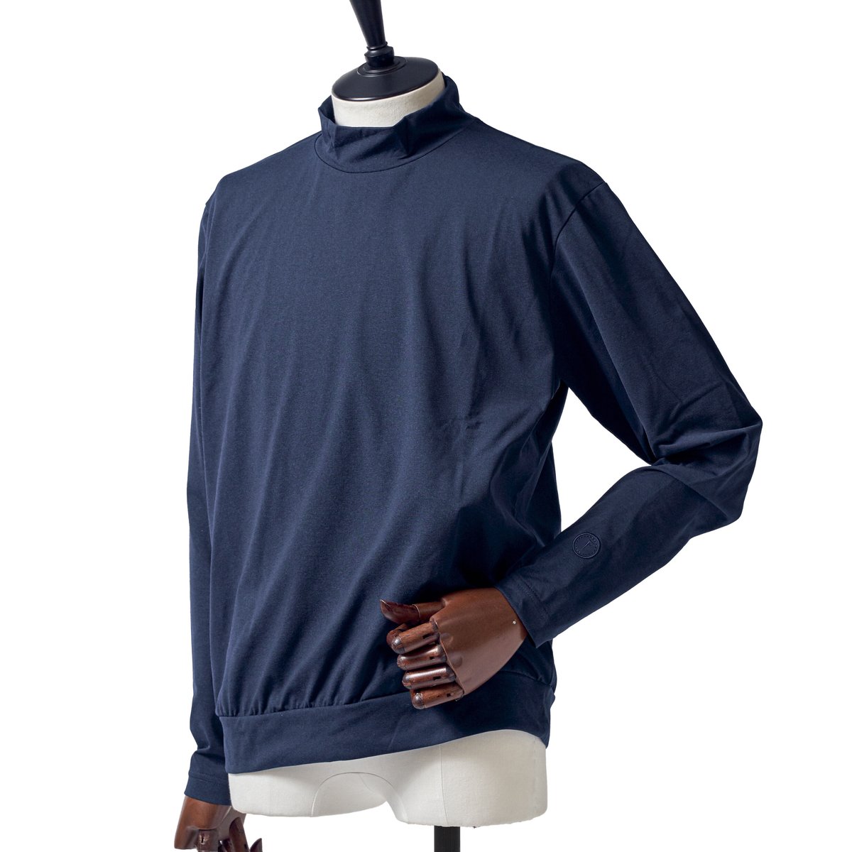 FR2 GOLF ワンピース　モックネック　長袖　ネイビー系 フィラゴルフ FG 【保温】ファー襟付き2WAYモックネック長袖