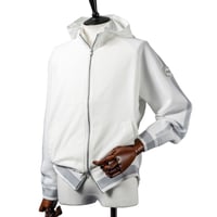 MOCO [ 21-3241210 ] ｳｰﾘｰﾎﾟﾘ×ﾐﾉﾃｯｸ【長袖前開きﾆｯﾄﾌｰﾃﾞｨ】- ｵﾌﾎﾜｲﾄ(05)