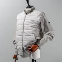 MOCO [ 21-5242010 ] SEMI　WORSTED×ｳｰﾘｰﾎﾟﾘｴｽﾃﾙ【ﾌﾙZIPﾆｯﾄJK】- ｻﾝﾄﾞﾍﾞｰｼﾞｭ(51)