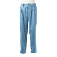 TRATTO [ 31-7261318 ] ｶﾁｵﾝﾐｯｸｽ麻調ｽﾗﾌﾞｽﾄﾚｯﾁ【2ﾀｯｸｸﾛｯﾌﾟﾄﾞ】 - ﾌﾞﾙｰ(94)