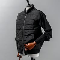 MOCO [ 21-5242010 ] SEMI　WORSTED×ｳｰﾘｰﾎﾟﾘｴｽﾃﾙ【ﾌﾙZIPﾆｯﾄJK】- ﾌﾞﾗｯｸ(19)