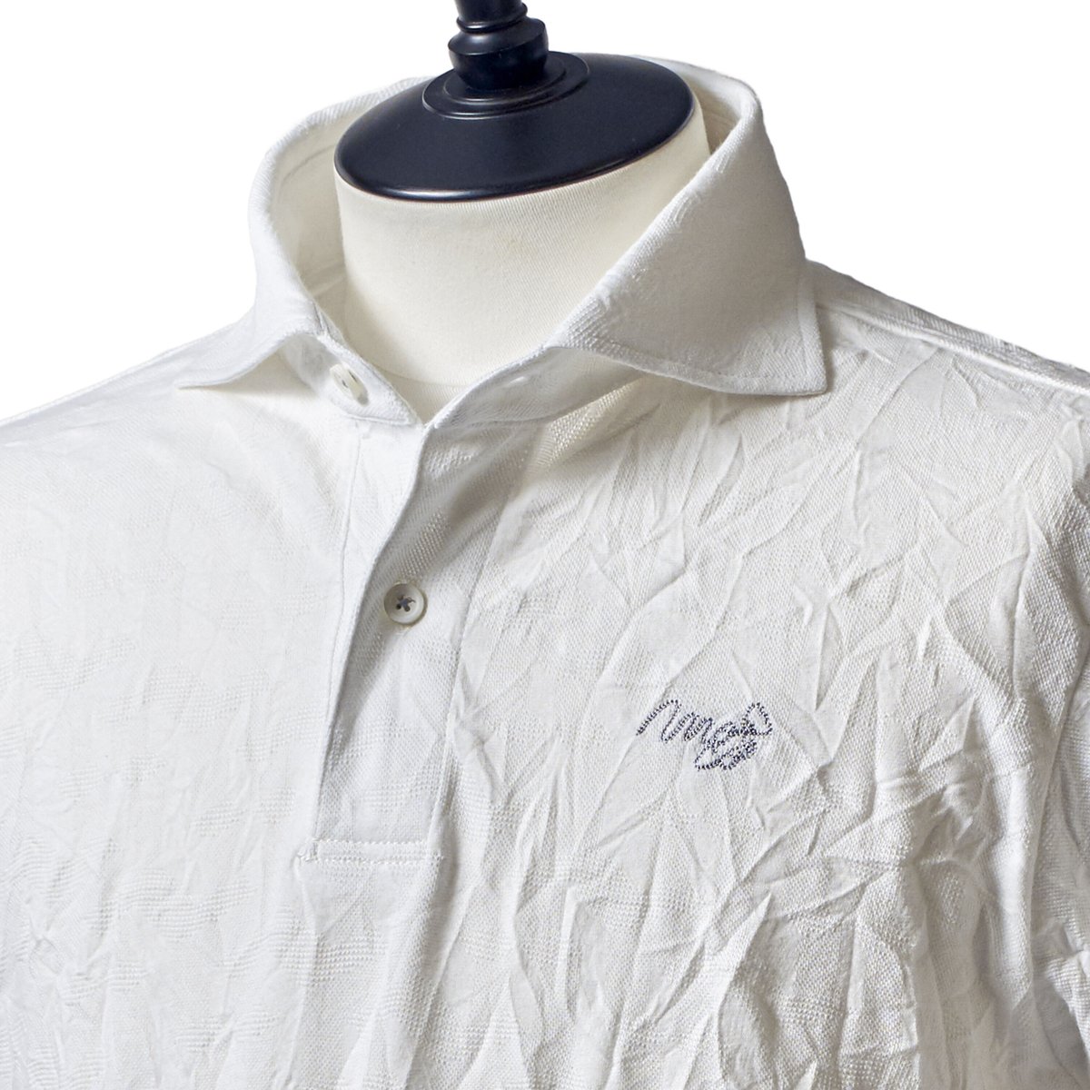 なし伸縮性mocoa's M.スタイルアップシャツ ホワイト モコアズ