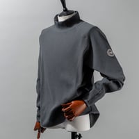 MOCO [ 21-2242811 ] IRMﾜｯﾌﾙｻｰﾏﾙﾆｯﾄ【長袖ﾊｲﾈｯｸ】- ﾁｬｺｰﾙｸﾞﾚｰ(18)