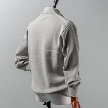 MOCO [ 21-5242010 ] SEMI　WORSTED×ｳｰﾘｰﾎﾟﾘｴｽﾃﾙ【ﾌﾙZIPﾆｯﾄJK】- ﾌﾞﾗｯｸ(19)