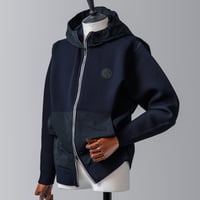 MOCO [ 21-3232910 ] ｳｰﾘｰﾎﾟﾘｴｽﾃﾙ×Moda core spun【ﾌﾙZIPﾌｰﾃﾞｨ】- ﾈｲﾋﾞｰ(98)