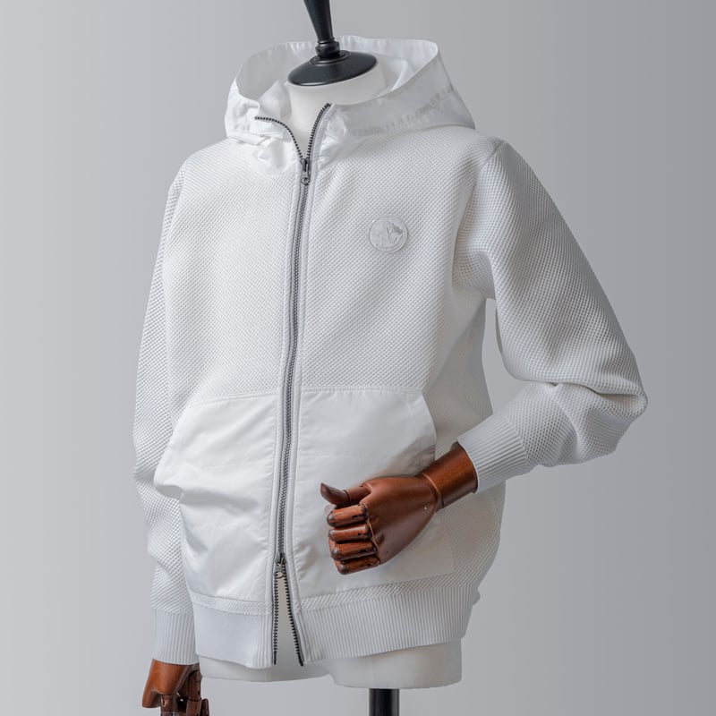 モコ ホワイトメッシュフードジャケット LL