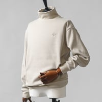 MOCO [ 21-2262010 ] BOMBERHEAT🄬tweed【長袖ﾊｲﾈｯｸ】 - ｻﾝﾄﾞﾍﾞｰｼﾞｭ(54)