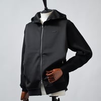MOCO [ 21-5252911 ] SEMI WORSTED×ｽﾄﾚｯﾁﾀﾞﾝﾎﾞｰﾙ【ﾌﾙZIPﾌｰﾃﾞｨー】 - ﾌﾞﾗｯｸ(19)