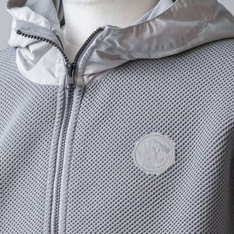 MOCO [ 21-3232910 ] ｳｰﾘｰﾎﾟﾘｴｽﾃﾙ×Moda core spun【ﾌﾙZIPﾌｰﾃﾞｨ】- ｵﾌﾎﾜｲﾄ(05)